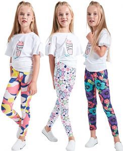 LUOUSE Girl 5t Ankle Leggings, 3-Pack