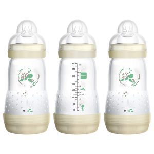 MAM Anti-Colic Baby Bottles For Breastfed Babies, 3-Pack