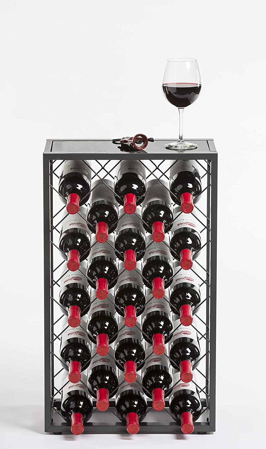 Mango Steam Floor Wine Rack For Small Spaces, 23-Bottles