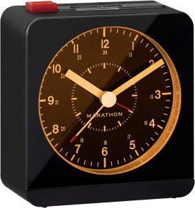 Marathon Non-Ticking Analog Alarm Clock