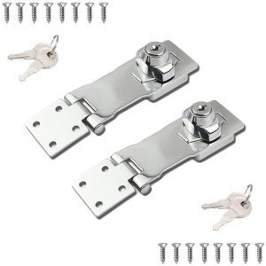 Mingjia 4-Inch Lock & Key Hasp, 2-Pack