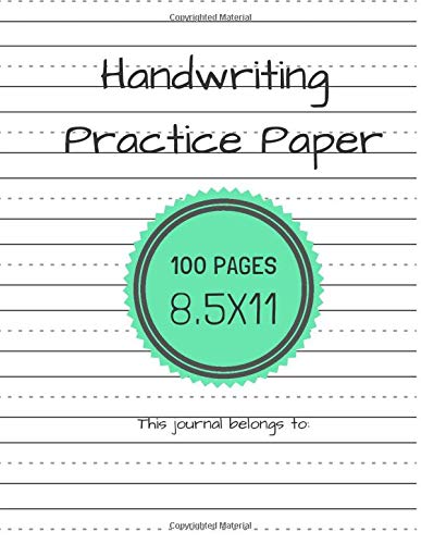 MSquared Designs Wide Ruled Kindergarten Lined Writing Paper, 100-Pages