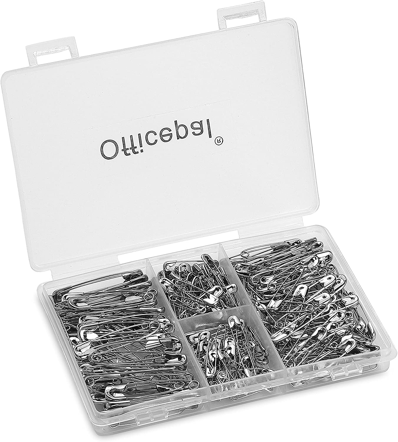 Officepal Multipurpose Stainless Steel Safety Pins, 250-Pack