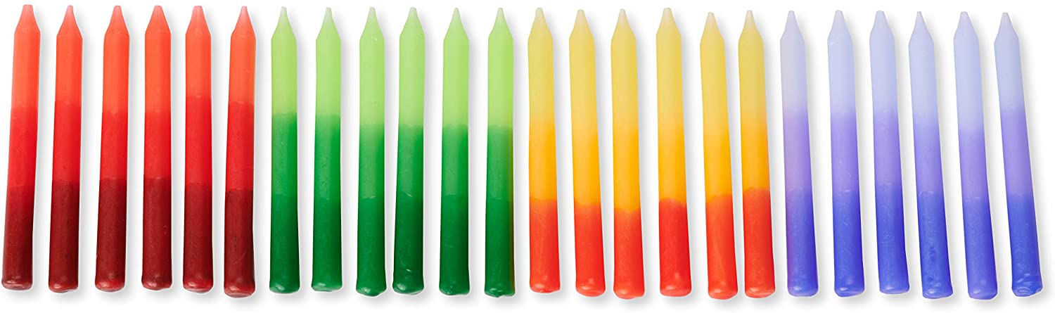 Papyrus Multi-Colored Birthday Candles For Kids, 24-Piece