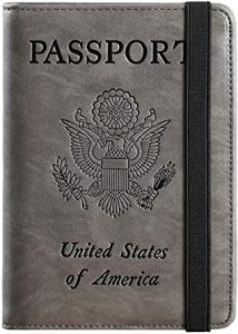 PASCACOO Eco-Friendly Leather Passport Travel Organizer