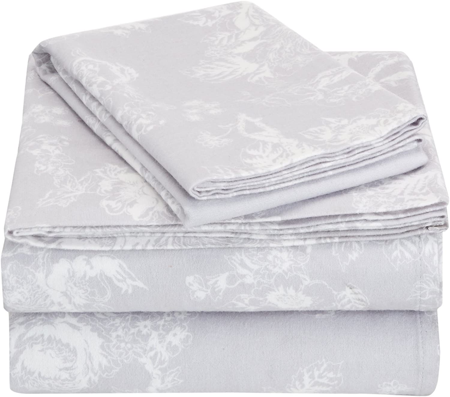 Pinzon Breathable Cotton Flannel Sheet Set, 4-Piece