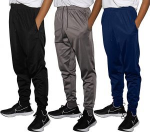 Real Essentials Pocketed Joggers For Boys, 3-Pack