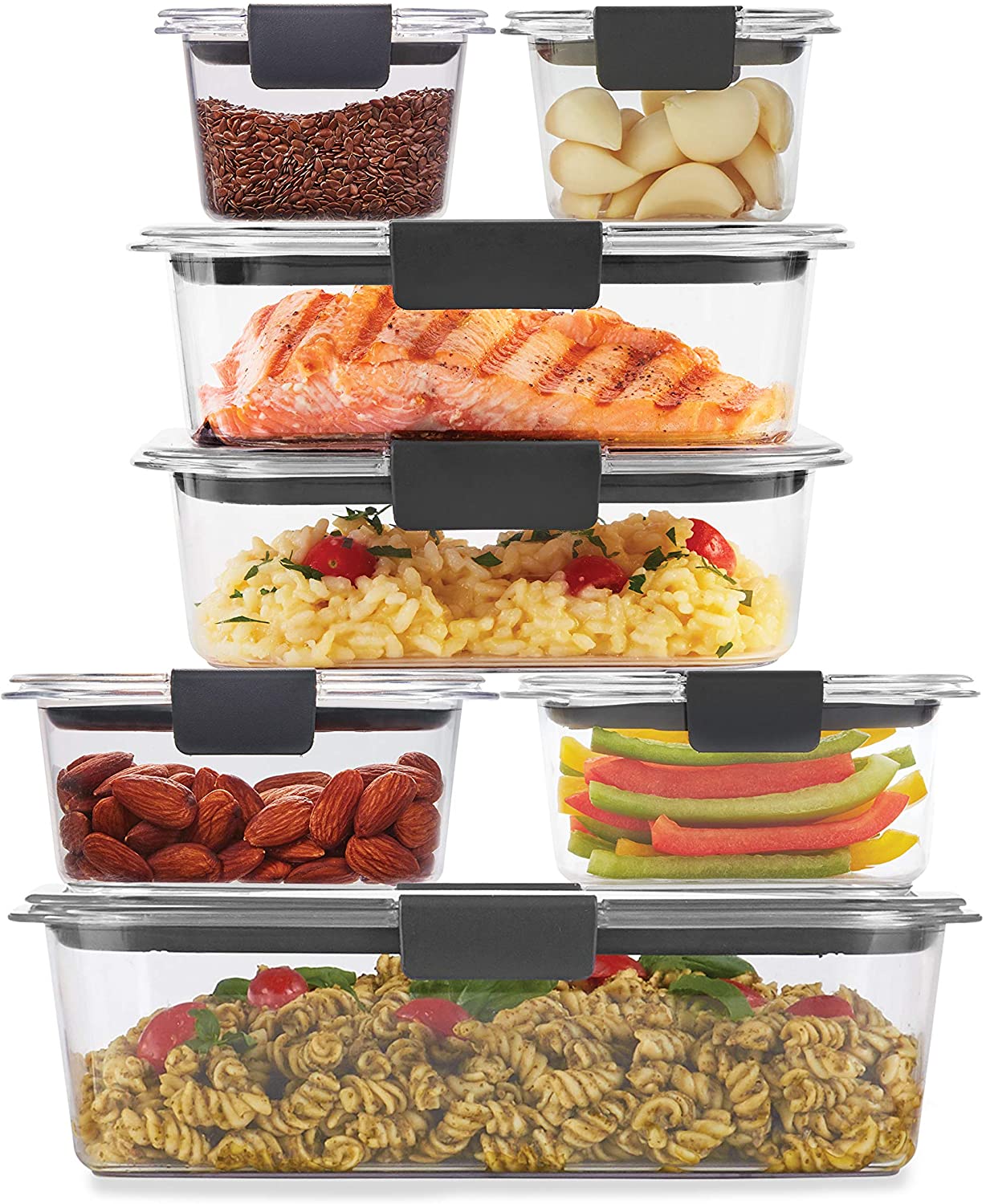 Rubbermaid Brilliance 360-Degree Clarity Food Storage Containers, 14-Piece
