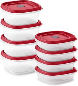 Rubbermaid Plastic Vented Food Storage Containers, 16-Piece