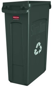 Rubbermaid Vented Slim Jim Trash, Recycling & Compost Bin, 23-Gallon