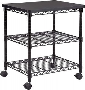 Safco Laminate Top 3-Tier Wire Cart