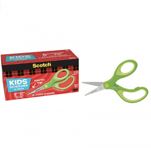 Scotch Left & Right Hand Safety 5-Inch Student Scissors, 12-Count