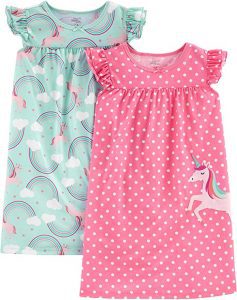 Simple Joys Girl 5T Flutter Sleeve Nightgown, 2-Pack