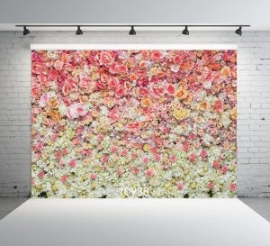 SJOLOON Computer Printed Floral Photo Backdrop, 7-Foot x 5-Foot