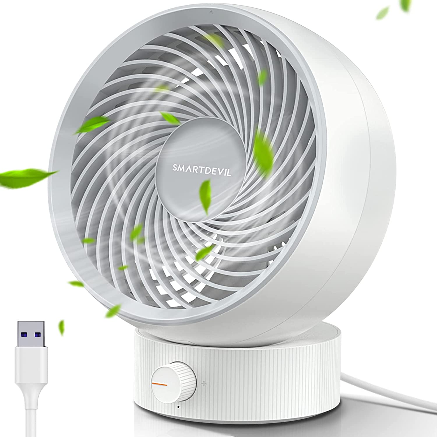 SmartDevil Quiet USB Adjustable Speed Desk Fan