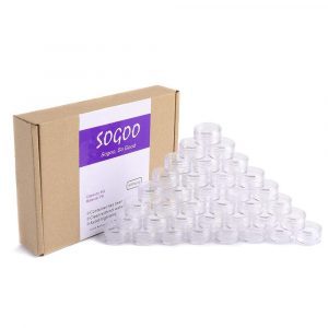 SOGOO Plastic 5-Gram Makeup Sample Container, 120-Pack