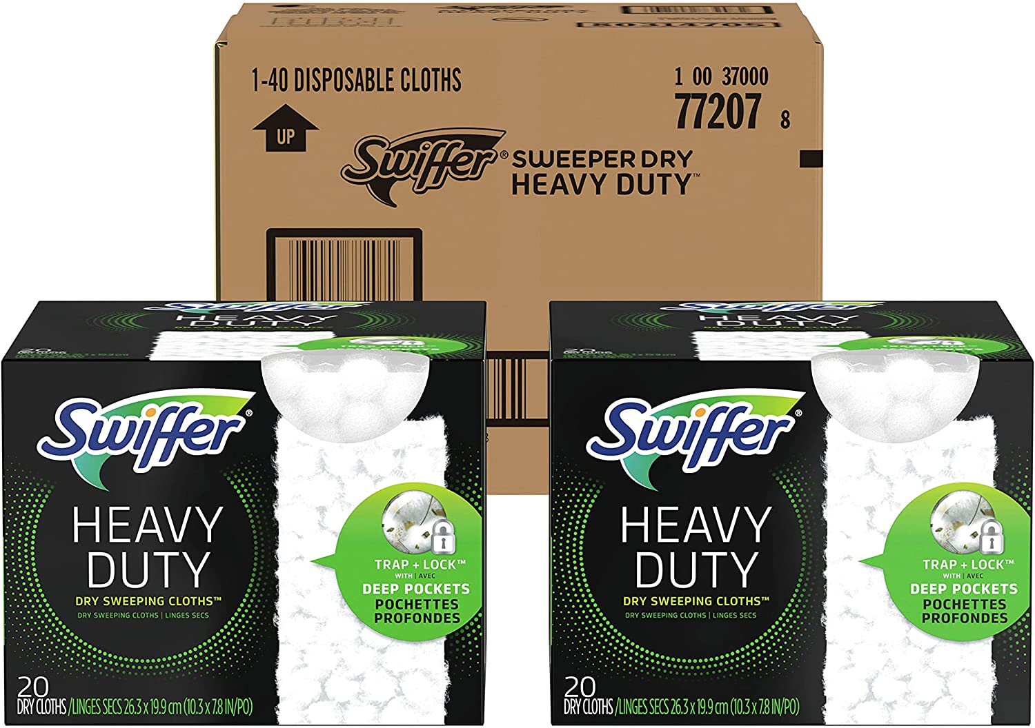 Swiffer Multi-Purpose Sweeping & Cleaning Pad Refills, 20-Count, 2-Pack