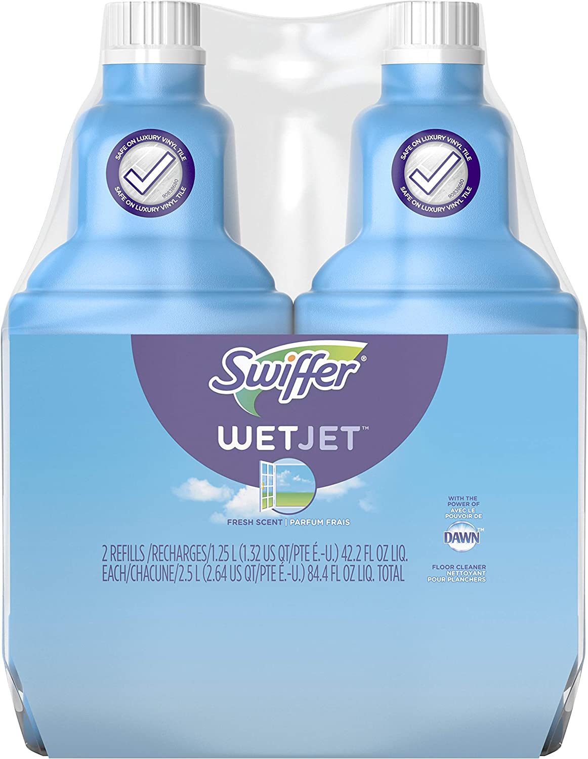 Swiffer Wetjet Dirt Removing Mopping Solution, 2-Pack