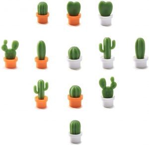 TabEnter Mini Cactus Magnets For Locker, 12-Piece