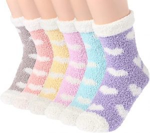 Toes Home Crew Cut Fuzzy Slipper Socks For Women