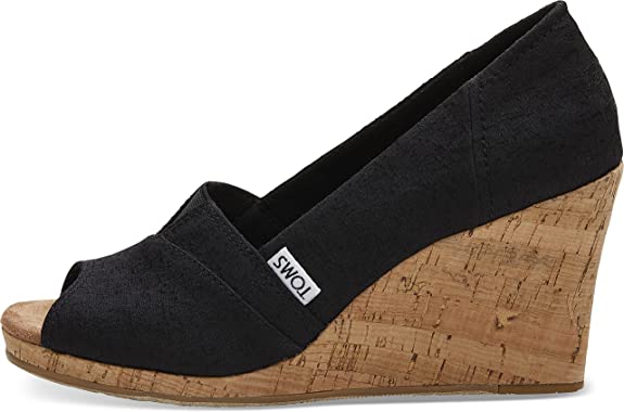 TOMS Espadrille Vegan Wedge Shoes For Women