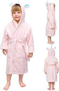 Twinzen Hooded Unicorn Robe For Girls