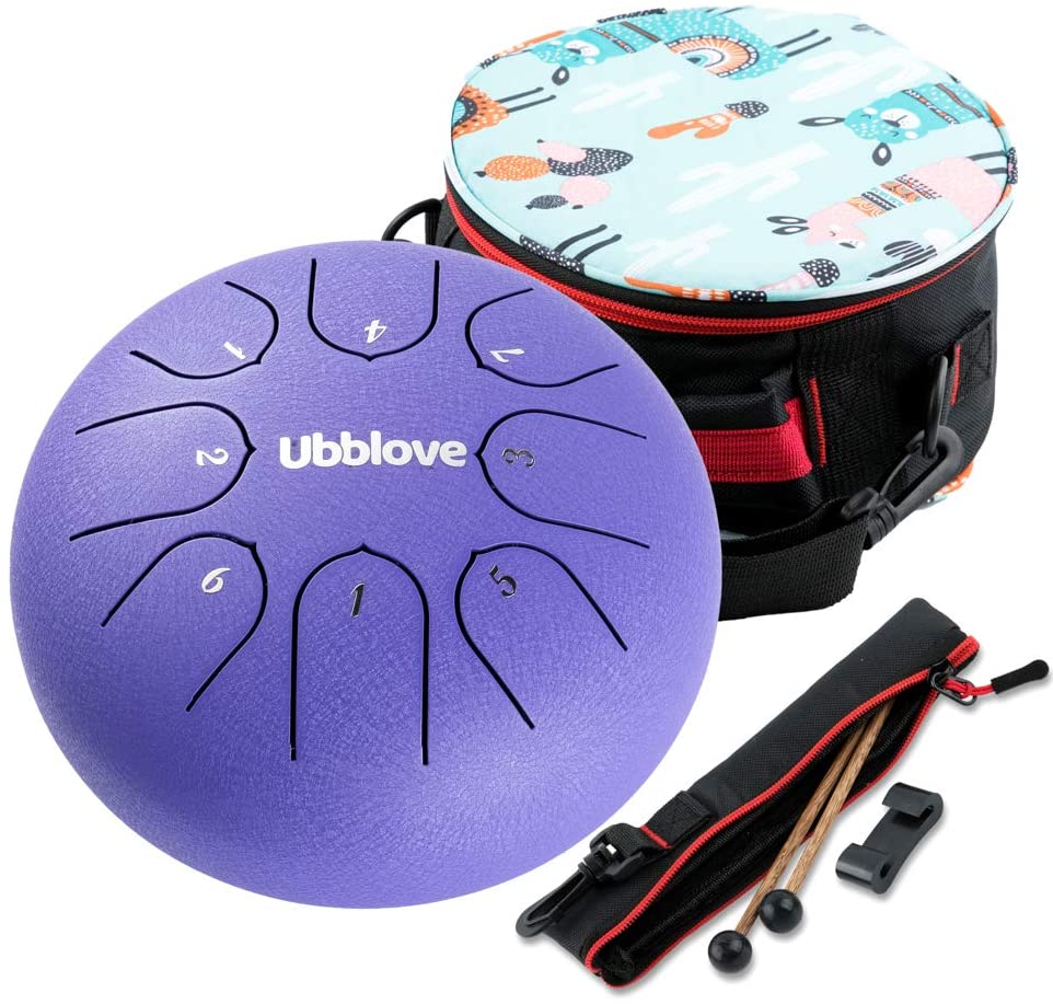 Ubblove Steel 8-Note Tongue Drum & Percussion Kit