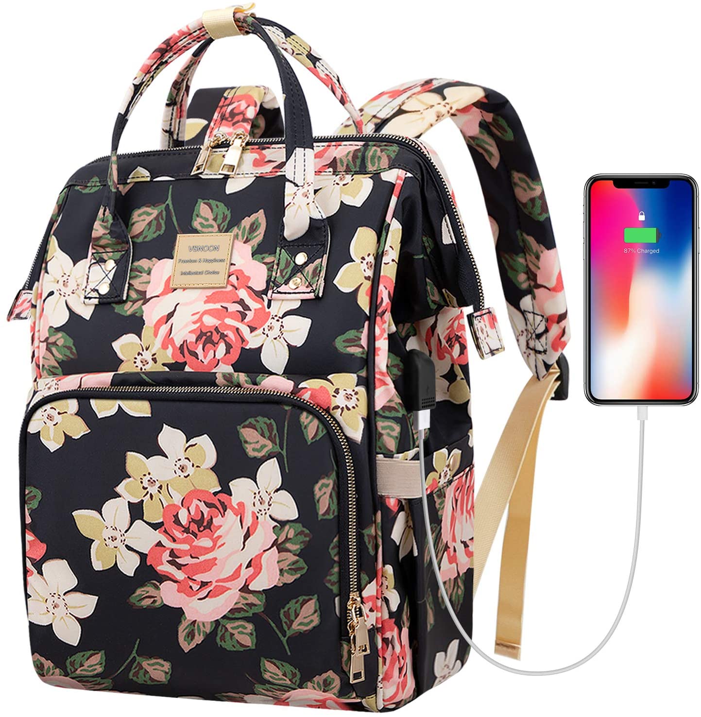 VSNOON Floral Print Backpack For Women