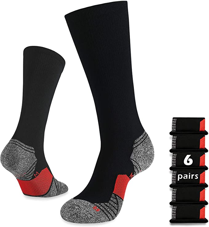 WANDER Machine Washable Knee High Socks For Men, 6-Pack