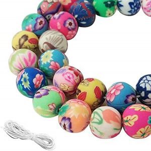 WXBOOM 10mm Clay Beads & Bead Assortments, 100-Piece
