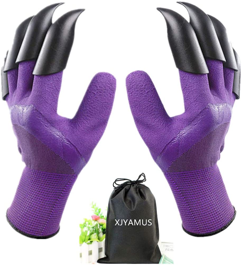 XJYAMUS Puncture-Resistant Gardening Gloves With Claws, 1-Pair