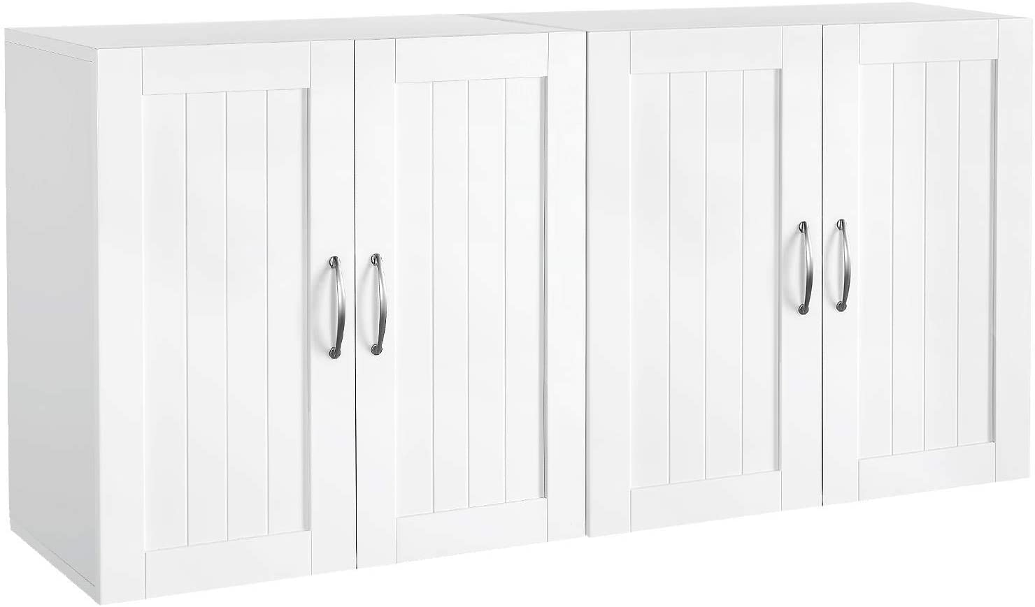 YAHEETECH Double-Door Adjustable Mounted Cabinet Set, Set Of 2