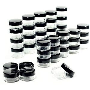ZEJIA Polypropylene 5-Gram Makeup Sample Container, 50-Pack