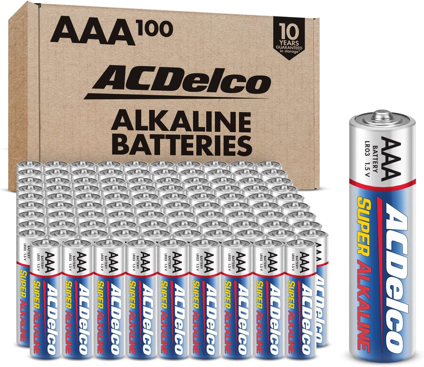 ACDelco Maximum Remote Control Alkaline AAA Batteries, 100-Count