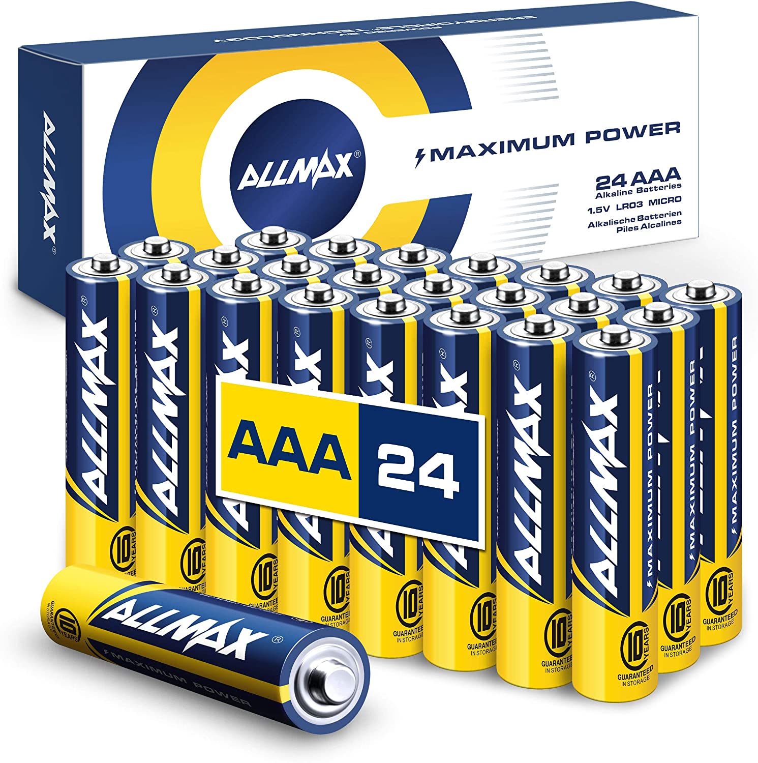 Allmax Max-Power EnergyCircle AAA Batteries, 24-Count