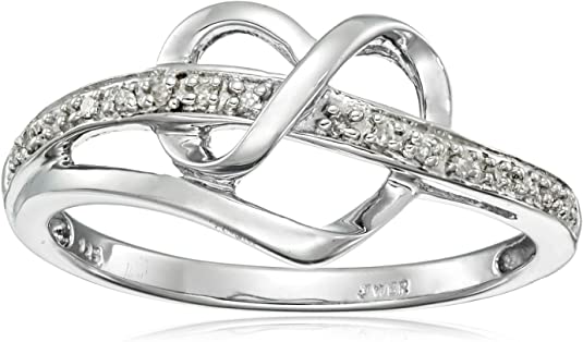 Amazon Collection Polished-Sterling Heart Ring