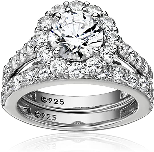 Amazon Collection Silver Platinum-Plated Ring