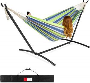 Best Choice Products Indoor 2-Person Hammock With Stand & Bag