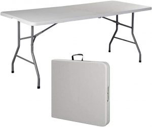 COLIBYOU 6-Foot Plastic Portable Folding Table