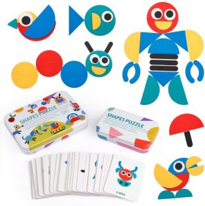 Coogam Montessori Wooden Blocks Card Game