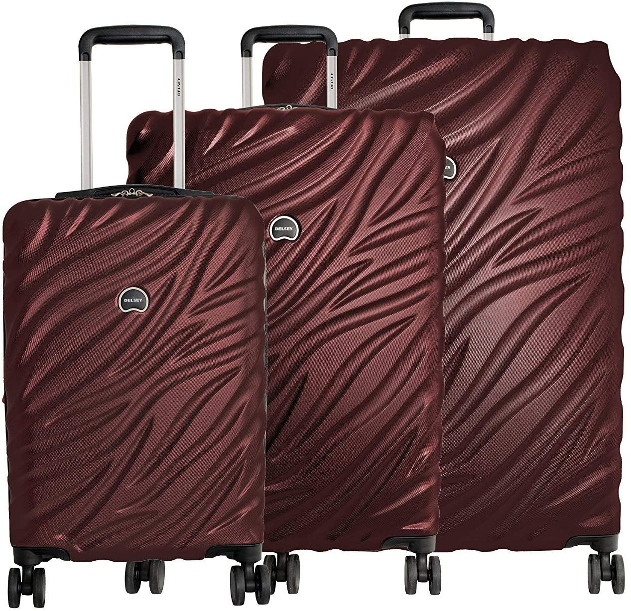 Delsey Sturdy Wheeled Hardshell Luggage Set, 3-Piece