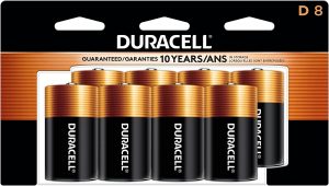 Duracell CopperTop Leak-Proof D Batteries, 8-Pack