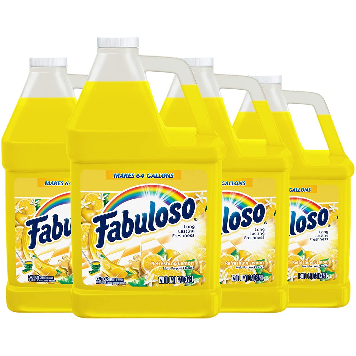 Fabuloso Lemon Scent All Purpose Liquid Cleaner Products, 4-Pack