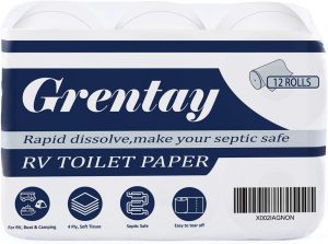 Grentay Biodegradable Rapid Dissolve Toilet Paper, 12-Pack