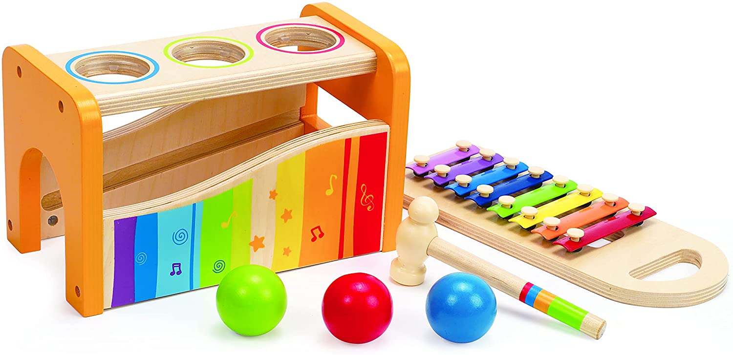 Hape Wooden Tap & Pound Musical Toys For Toddlers