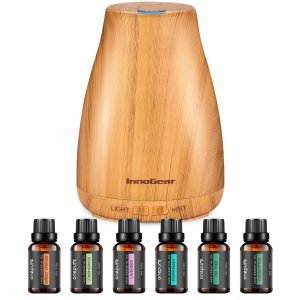 InnoGear 6 Essential Oils With 150-ML Cool Mist Diffuser Set