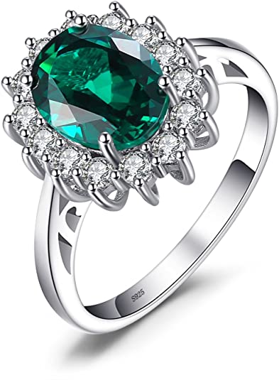 JewelryPalace Princess Of Wales Halo Birthstone Ring