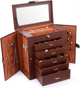 Kendal Faux Leather Jewelry Box