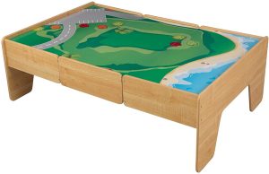KidKraft Wooden Play Table Train Set With Drawer