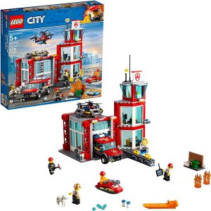 LEGO Fire Station With Vehicle City Sets, 509-Piece